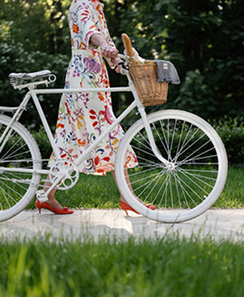 Woman with bike
